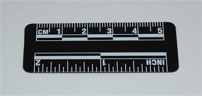 Photo Evidence Scale - Black 50mm/2&quot;